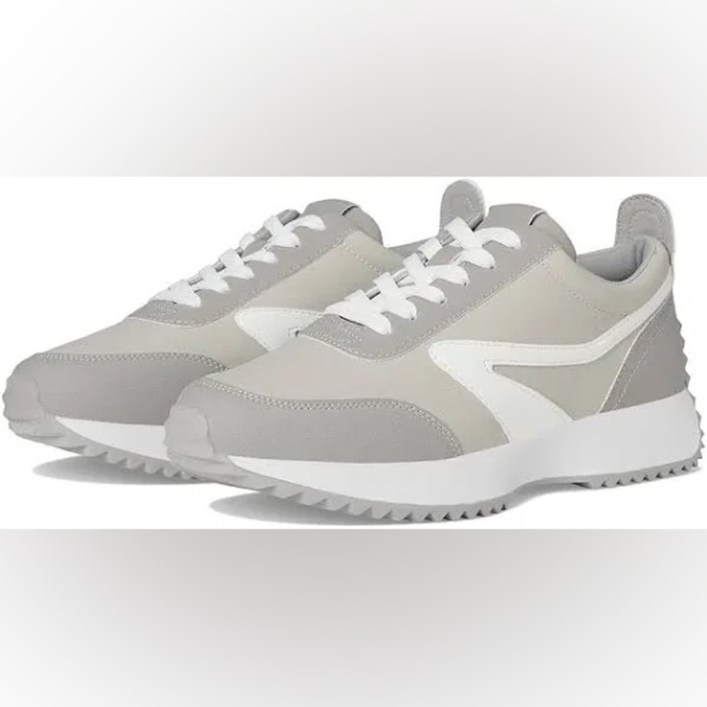 New Dolce Vita Women Gray White Lace Up Sneakers Size 7.5